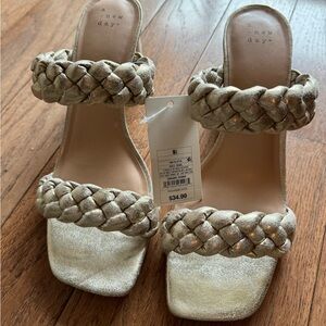 Target a new day gold strap heels